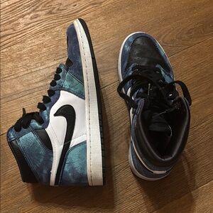 Nike Blue and Black High-Top Sneakers